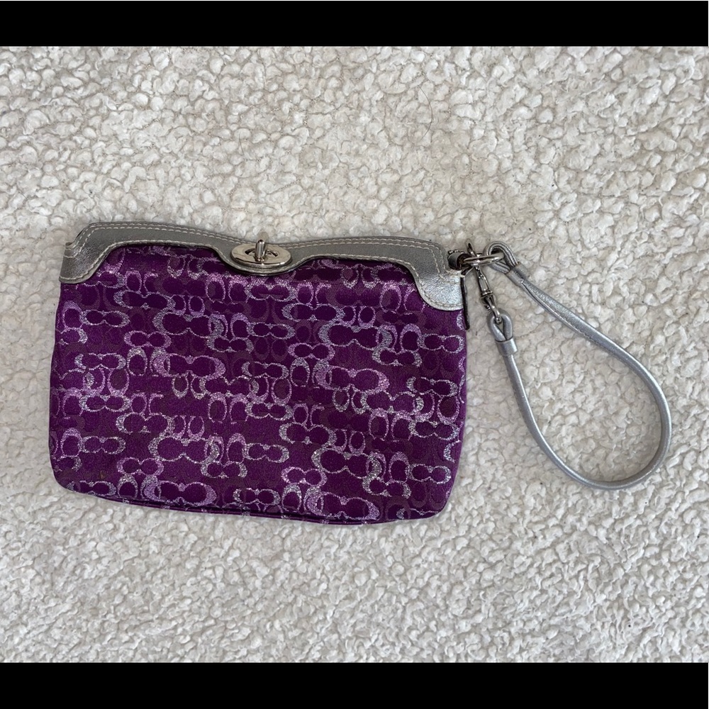 Purple Coach Clutch